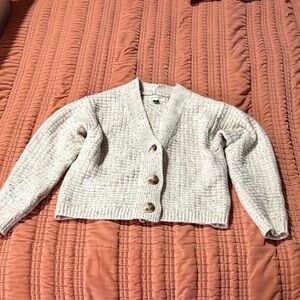 Universal Thread Cream Button-Up Cardigan